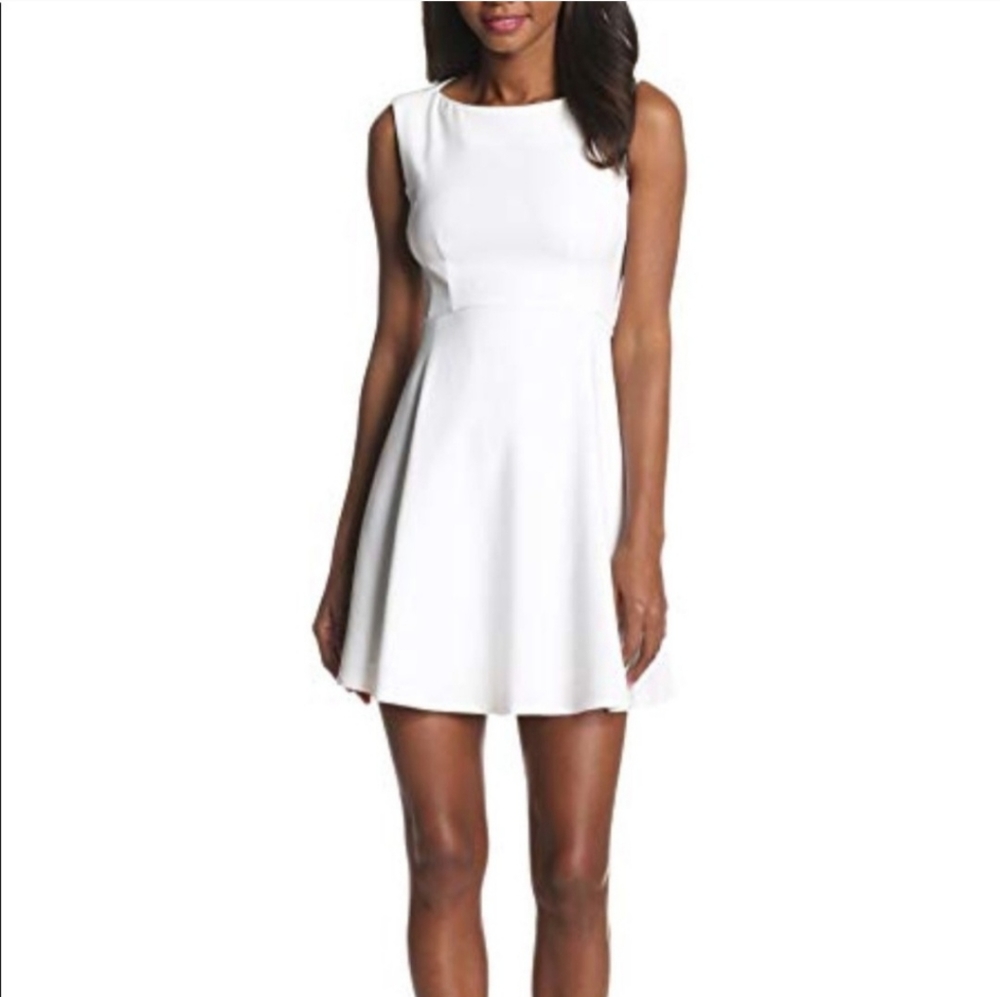 French Connection Feather Ruth Dress, white, Size 6